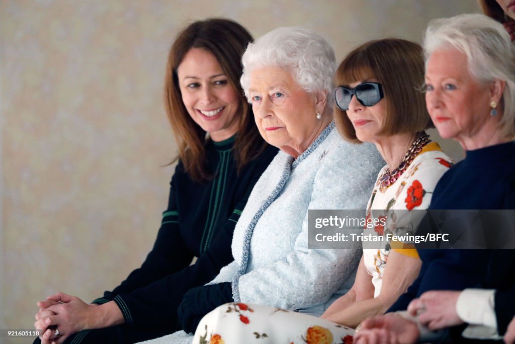 The Queen Presents The Inaugural Queen Elizabeth II Award For British Design At London Fashion Week