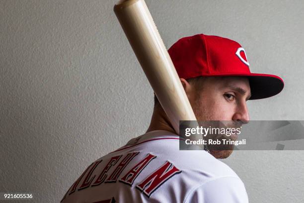 Patrick Kivlehan of the Cincinnati Reds poses for a portrait at the Cincinnati Reds Player Development Complex on February 20, 2018 in Goodyear,...