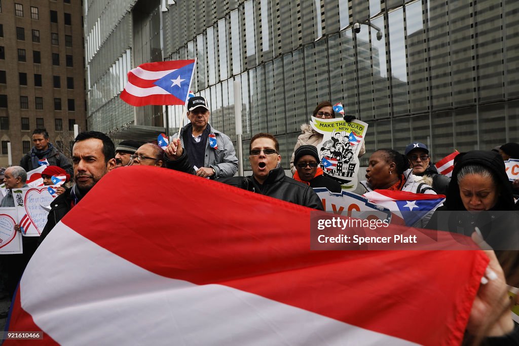 Activists Rally At FEMA Office In NYC For More Aid For Puerto Rico