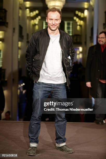 Mark Waschke attends the 'The Silent Revolution' premiere during the 68th Berlinale International Film Festival Berlin at Friedrichstadtpalast on...