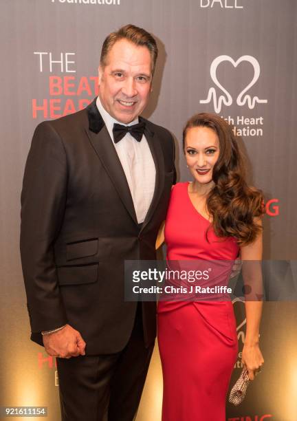 David Seamen and his wife Frankie attends the British Heart Foundation's 'The Beating Hearts Ball' at The Guildhall on February 20, 2018 in London,...