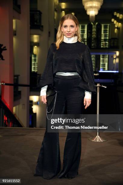 Lena Klenke attends the 'The Silent Revolution' premiere during the 68th Berlinale International Film Festival Berlin at Friedrichstadtpalast on...