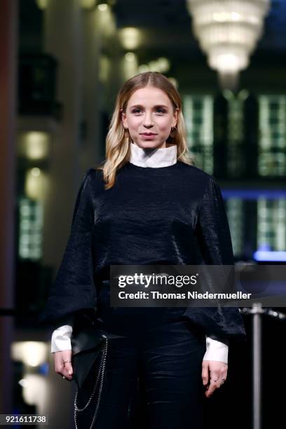 Lena Klenke attends the 'The Silent Revolution' premiere during the 68th Berlinale International Film Festival Berlin at Friedrichstadtpalast on...