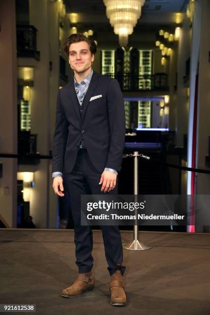 Jonas Dassler attends the 'The Silent Revolution' premiere during the 68th Berlinale International Film Festival Berlin at Friedrichstadtpalast on...