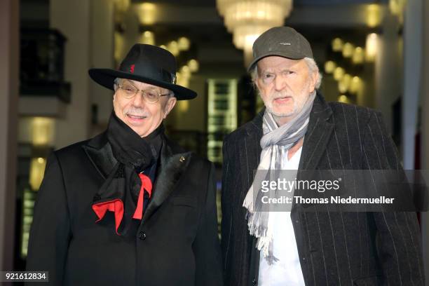 Festival director Dieter Kosslick and Michael Gwisdek attend the 'The Silent Revolution' premiere during the 68th Berlinale International Film...