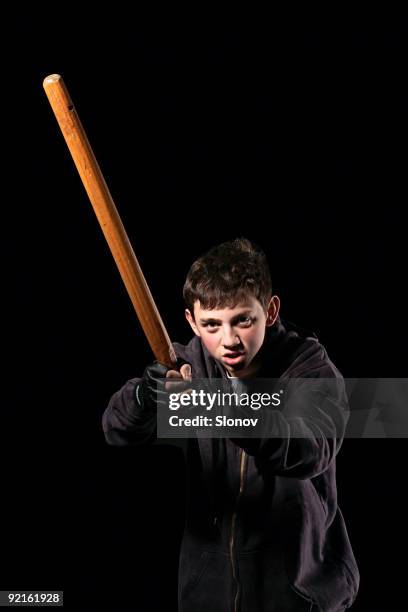 agressive teenager - sports bat stock pictures, royalty-free photos & images