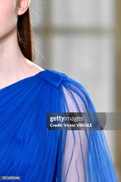 Model walks the runway at the Delpozo Ready to Wear Fall/Winter 2018-2019 fashion show during London Fashion Week February 2018 on February 18, 2018...