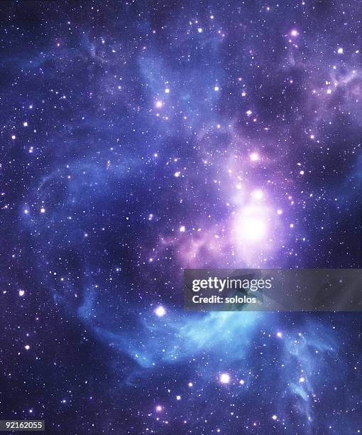bleu fond starfield - galaxie photos et images de collection