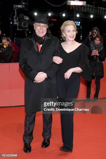 Festival director Dieter Kosslick and Marisa Paredes attend the Hommage Willem Dafoe - Honorary Golden Bear award ceremony and 'The Hunter' screening...