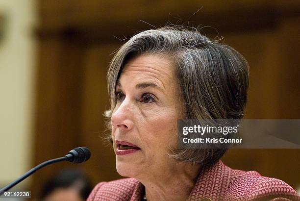 Representative Janice Schakowsky speaks during the "International Violence Against Women: Stories and Solutions" hearing at Rayburn House Office...