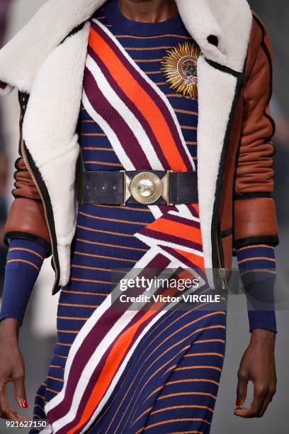 Model walks the runway at the Temperley London Ready to Wear Fall/Winter 2018-2019 fashion show during London Fashion Week February 2018 on February...