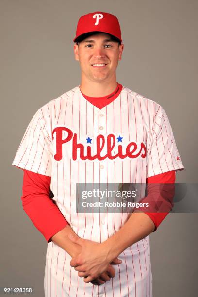 Jerad Eickhoff of the Philadelphia Phillies poses during Photo Day on Tuesday, February 20, 2018 at Spectrum Field in Clearwater, Florida.