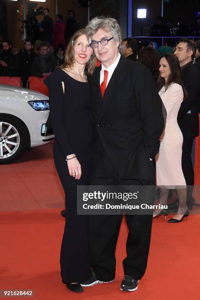 Wim Wenders and his wife Donata Wenders attend the Hommage Willem Dafoe - Honorary Golden Bear award ceremony and 'The Hunter' screening during the...