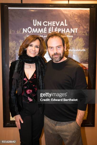Patricia Ercole, Colombian actress, and Andres Waissbluth, Chilean film director, are seen during the Un caballo llamado Elefante - Un Cheval Nomme...