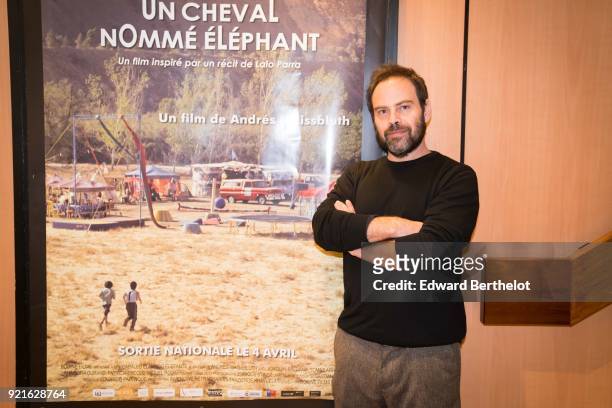 Andres Waissbluth, Chilean film director, is seen during the Un caballo llamado Elefante - Un Cheval Nomme Elephant : Photocall At Cinema Les 7...