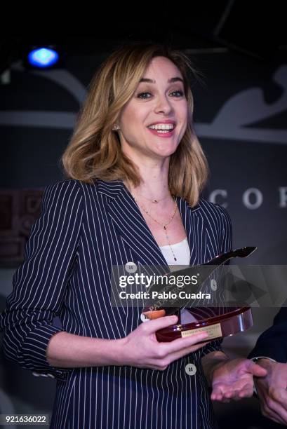 Spanish actress Marta Hazas attends the 'Pata Negra' awards at the Corral de la Moreria club on February 20, 2018 in Madrid, Spain.