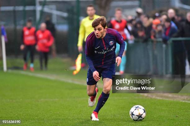 Alexis Giacomini of PSG during the UEFA Youth League match between Paris Saint Germain and FC Barcelona, on February 20, 2018 in Saint Germain en...