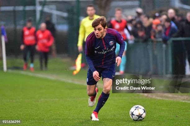 Alexis Giacomini of PSG during the UEFA Youth League match between Paris Saint Germain and FC Barcelona, on February 20, 2018 in Saint Germain en...