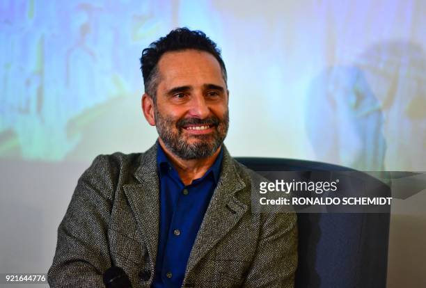 Uruguayan musician Jorge Drexler attends a press conference at Memoria y Tolerancia museum, in Mexico City, on February 20, 2018. Drexler is in...