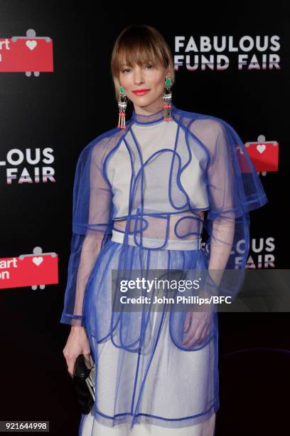 Sienna Guillory attends the Naked Heart Foundation's Fabulous Fund Fair during London Fashion Week February 2018 at The Roundhouse on February 20,...