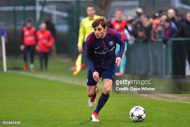 Alexis Giacomini of PSG during the UEFA Youth League match between Paris Saint Germain and FC Barcelona, on February 20, 2018 in Saint Germain en...