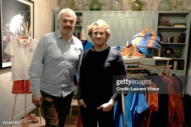 Of TBS Jean-Marc Taillieu and Sailor Francois Gabart attend 40th anniversary of TBS and Capsule Collection Presentation at The Hoxton Paris on...