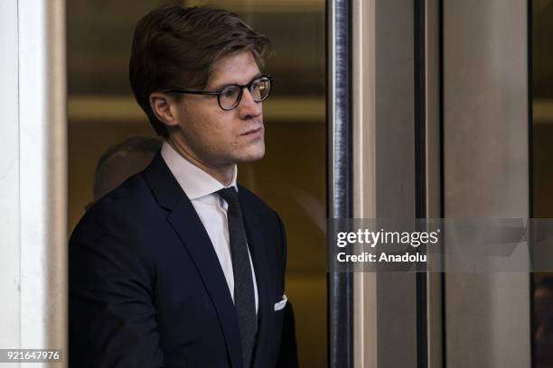 Alex Van der Zwaan leaves the U.S. District Courthouse after pleading guilty to charges of making false statements to investigators during Robert...