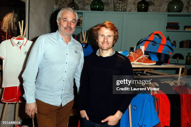 Of TBS Jean-Marc Taillieu and Sailor Francois Gabart attend 40th anniversary of TBS and Capsule Collection Presentation at The Hoxton Paris on...
