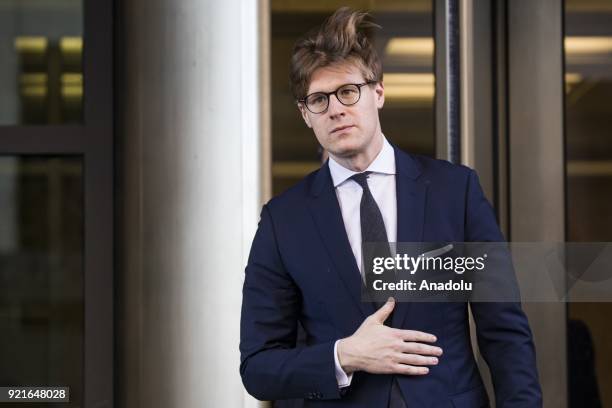 Alex Van der Zwaan leaves the U.S. District Courthouse after pleading guilty to charges of making false statements to investigators during Robert...