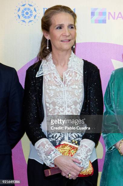 Princess Elena of Spain attends the 'Premio Taurino ABC' awards at the ABC Library on February 20, 2018 in Madrid, Spain.
