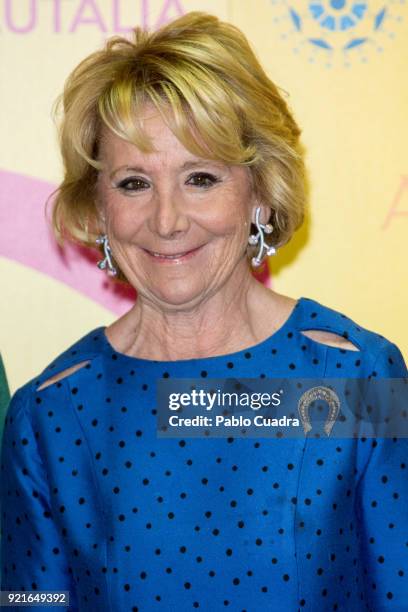 Esperanza Aguirre attends the 'Premio Taurino ABC' awards at the ABC Library on February 20, 2018 in Madrid, Spain.