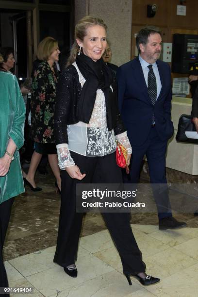 Princess Elena of Spain attends the 'Premio Taurino ABC' awards at the ABC Library on February 20, 2018 in Madrid, Spain.