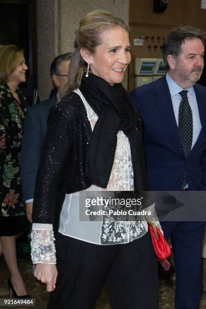 Princess Elena of Spain attends the 'Premio Taurino ABC' awards at the ABC Library on February 20, 2018 in Madrid, Spain.