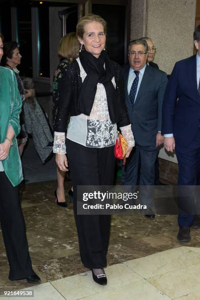 Princess Elena of Spain attends the 'Premio Taurino ABC' awards at the ABC Library on February 20, 2018 in Madrid, Spain.