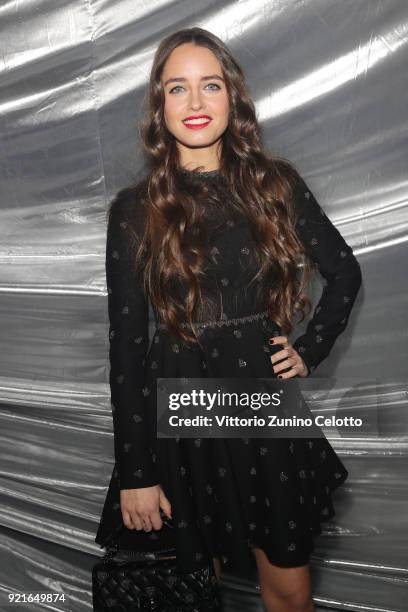 Matilde Gioli attends Moncler Genius during Milan Fashion Week on February 20, 2018 in Milan, Italy.