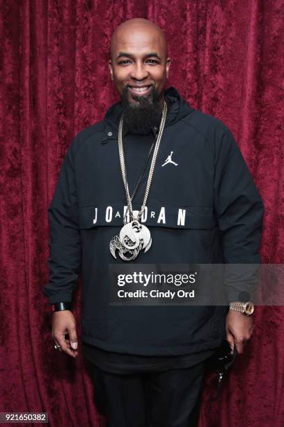 Rapper Tech N9ne visits the SiriusXM Studios on February 20, 2018 in New York City.