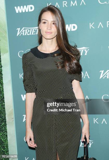 Chloe Gosselin arrives to the Council of Fashion Designers of America luncheon held at Chateau Marmont on February 20, 2018 in Los Angeles,...