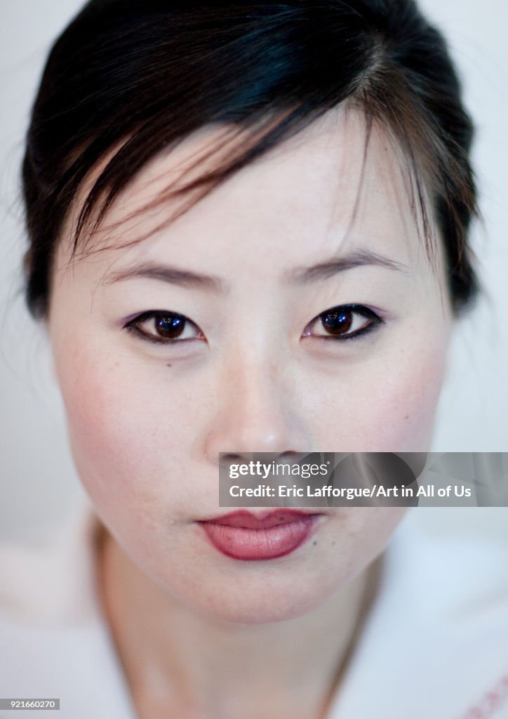 Portrait of a North Korean woman, Ryanggang Province, Samjiyon, North Korea...