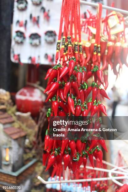 cornicellos for sale in naples, italy - good luck charm stock pictures, royalty-free photos & images