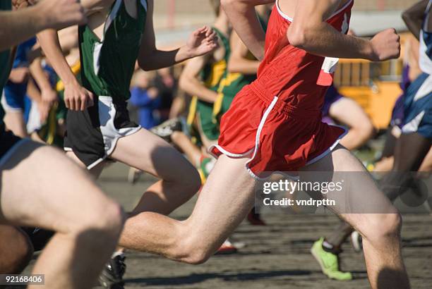 10k run - running spikes stock pictures, royalty-free photos & images