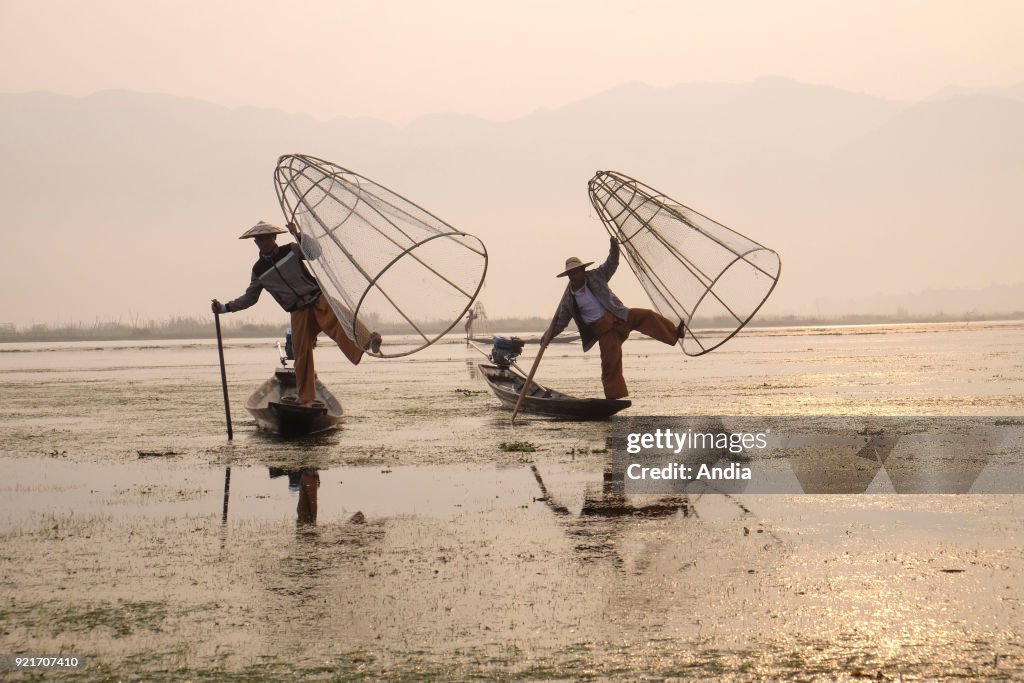 Fishermen on Inle Lake.