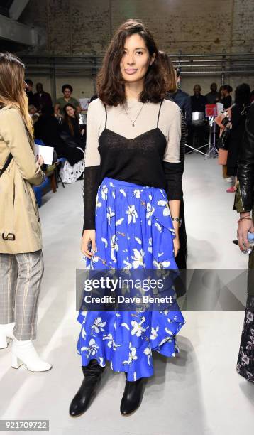 Jasmine Hemsley attends the Isa Arfen show during London Fashion Week February 2018 at Eccleston Place on February 20, 2018 in London, England.