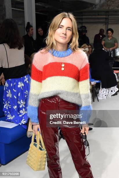 Lucy Williams attends the Isa Arfen show during London Fashion Week February 2018 at Eccleston Place on February 20, 2018 in London, England.