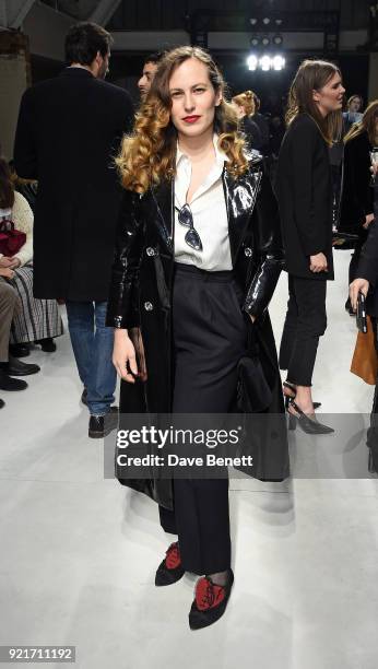 Charlotte Dellal attends the Isa Arfen show during London Fashion Week February 2018 at Eccleston Place on February 20, 2018 in London, England.