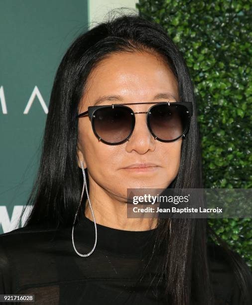 Vera Wang arrives to the Council of Fashion Designers of America luncheon held at Chateau Marmont on February 20, 2018 in Los Angeles, California.