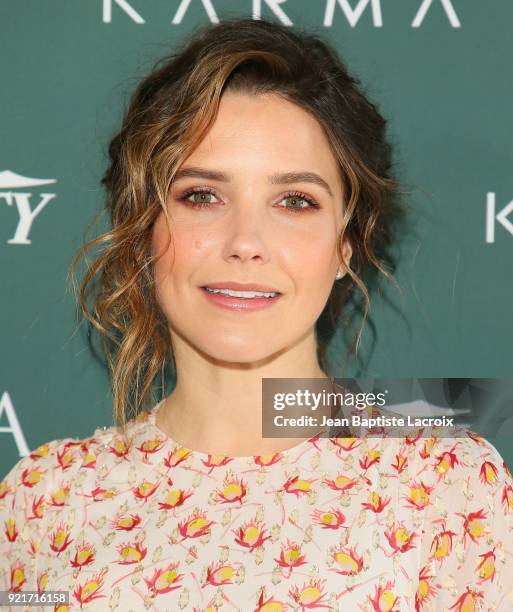 Sophia Bush arrives to the Council of Fashion Designers of America luncheon held at Chateau Marmont on February 20, 2018 in Los Angeles, California.