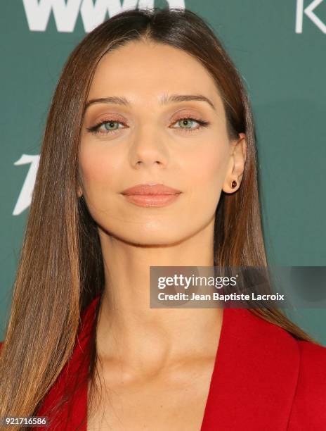 Angela Sarafyan arrives to the Council of Fashion Designers of America luncheon held at Chateau Marmont on February 20, 2018 in Los Angeles,...