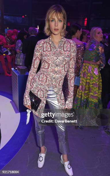 Edie Campbell attends the Naked Heart Foundation's Fabulous Fund Fair at The Roundhouse on February 20, 2018 in London, England.