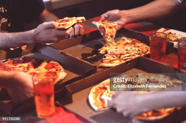 pizza time - draped table stock pictures, royalty-free photos & images