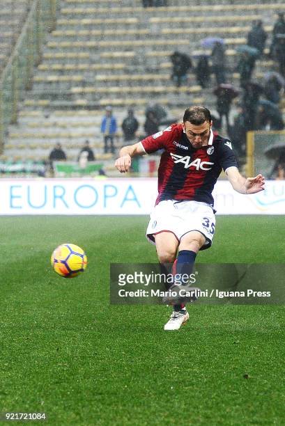 Vasilis Torosidis of Bologna FC in action during the serie A match between Bologna FC and US Sassuolo at Stadio Renato Dall'Ara on February 18, 2018...